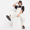 White Contrast Stitch Dungaree