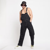 Black Contrast Stitch Dungaree