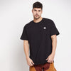 Black Oversized Side Slit Tee
