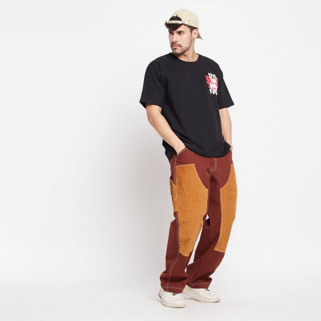 Brown Carpenter Corduroy Panel Pants Trousers Fugazee 