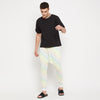 Rainbow Drop Crotch Joggers and Black Oversized Tshirt Combo Clothing Set