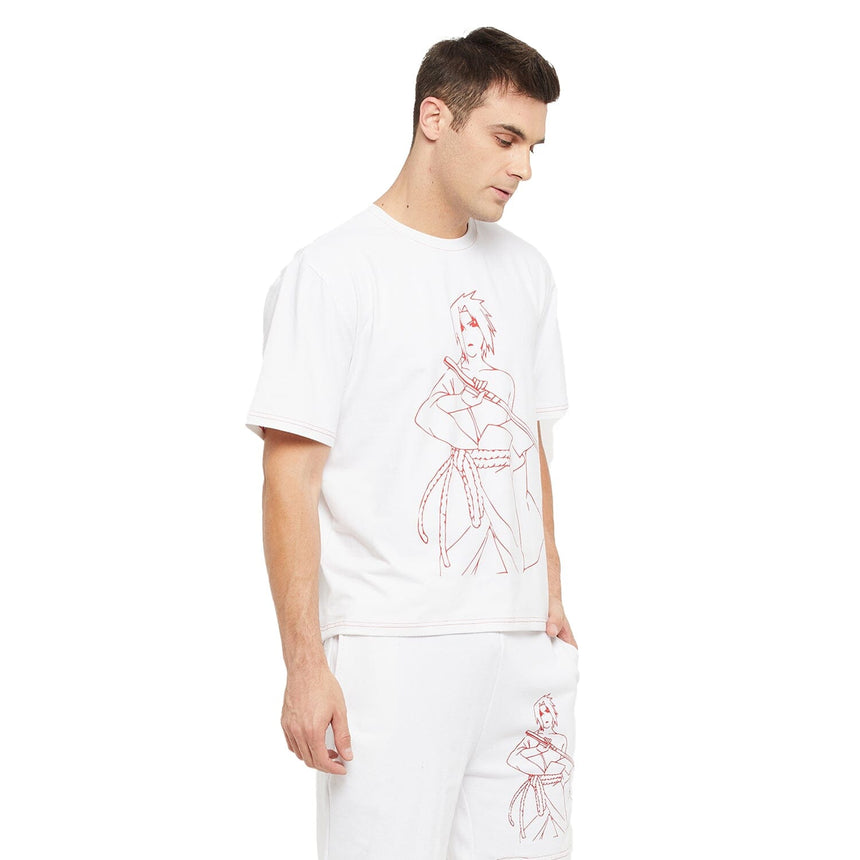 White Naruto Boxy Fit Tshirt T-shirts Fugazee 