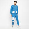 Petrol Blue Oversized Contrast Pocket Combo Tracksuit