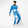 Petrol Blue Oversized Contrast Pocket Combo Tracksuit