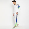 White Relaxed Fit Rainbow reflective Combo Tracksuit