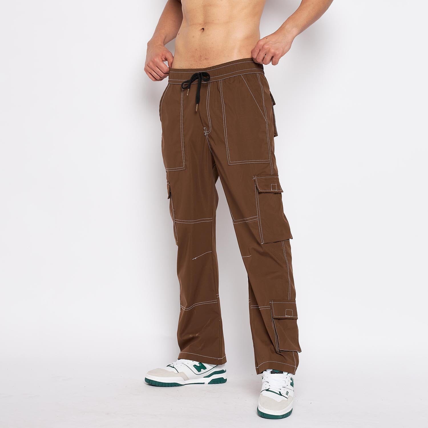 Buy The Indian Garage Co Men Brown Slim Fit Cargos Trousers  Trousers for  Men 21186536  Myntra