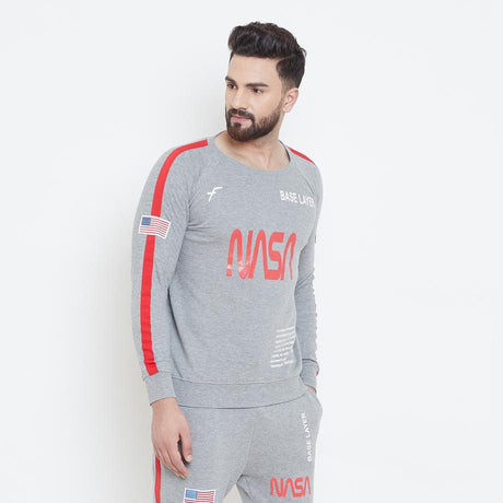 Grey Nasa Space Sweatshirt Sweatshirts - Fugazee