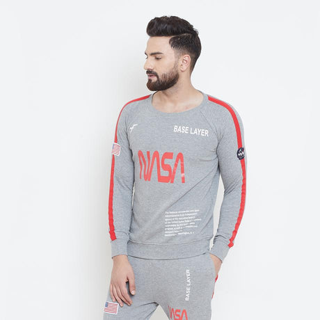Grey Nasa Space Sweatshirt Sweatshirts - Fugazee