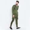 Olive Chest Pocket Taped Sweatshirt Sweatshirts - Fugazee