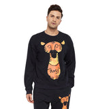 Navy Sleepy Tiger Oversized Graphic Sweatshirt