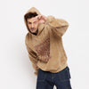 Beige Paisley Oversized Hooded Sweatshirt