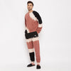 Peach Tie & Dye Oversized Combo Tracksuit With Matching Socks