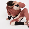 Peach Tie & Dye Oversized Combo Tracksuit With Matching Socks