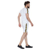 White Venetian Tshirt and Shorts Combo Summer Suit Suits - Fugazee