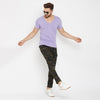 Plum V Neck Tee