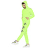 Neon Green Skeleton Print Oversized Combo Tracksuit