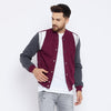 Maroon Varsity Bomber Jacket