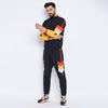 Black Cut and Sew Taped Wind Cheater Tracksuit