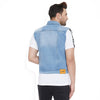 Blue Tattooed Denim Jacket Jackets - Fugazee