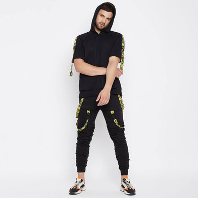 Black Crime Scene Taped Sweatshirt and Trackpants Clothing Set