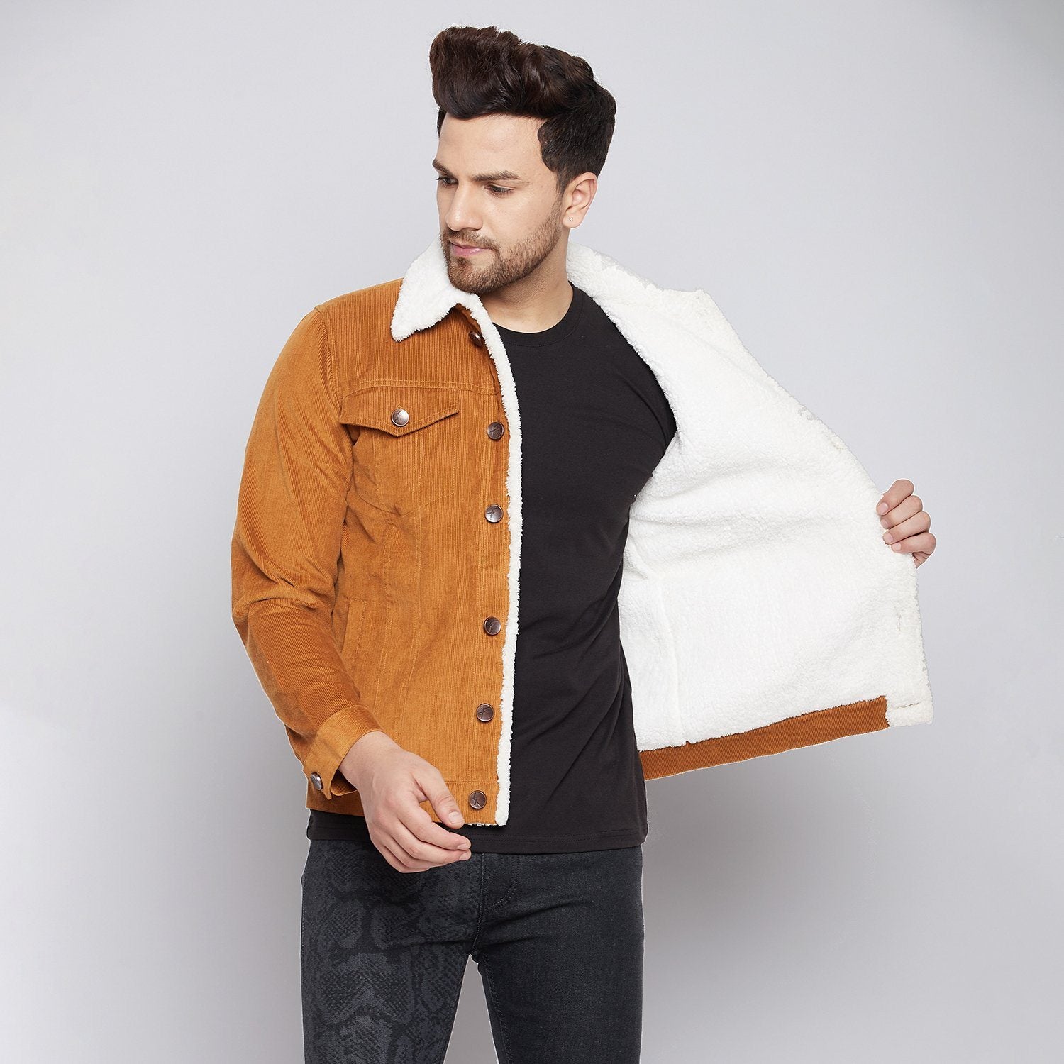 Only & Sons oversized cord jacket in beige | ASOS