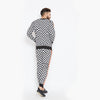 Checkered Print Taped Combo JogSuit Suits - Fugazee