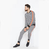 Checkered Print Taped Combo JogSuit Suits - Fugazee