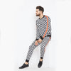 Checkered Print Taped Combo JogSuit Suits - Fugazee