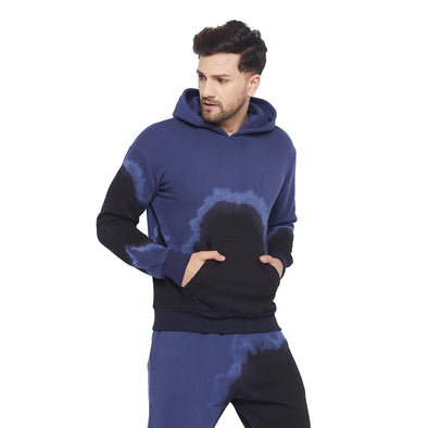 Navy Ombre Oversized Hooded Sweatshirt