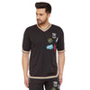 Black Mesh Tattooed Rainbow Taped Tshirt