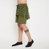 Olive Camo Print Layered Shorts