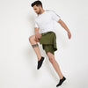 Olive Camo Print Layered Shorts