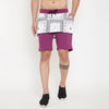 Lilac Paisely Layered Shorts