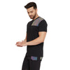 Black Rainbow Reflective Patched Tshirt