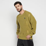 Military Distressed Oversized Sweater Sweaters Fugazee 