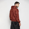 Brown Paisley Oversized Hooded Sweatshirt