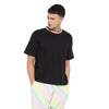 Black Oversized Rainbow Neck Tshirt