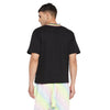 Black Oversized Rainbow Neck Tshirt