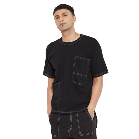 Black Oversized Carpenter Tshirt T-shirts Fugazee 