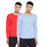 Full Sleeves Pleated Scoop Neck T shirts Pack of 2
