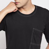 Black Oversized Carpenter Tshirt T-shirts Fugazee 