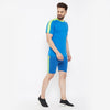 Electric Blue Reflective Taped Tshirt and Shorts Combo Suit Suits - Fugazee