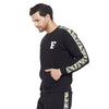 Black Oversized Camo Taped Sweatshirt