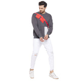 Charcoal Contrast Patch Pocket Sweatshirt Sweatshirts Fugazee 