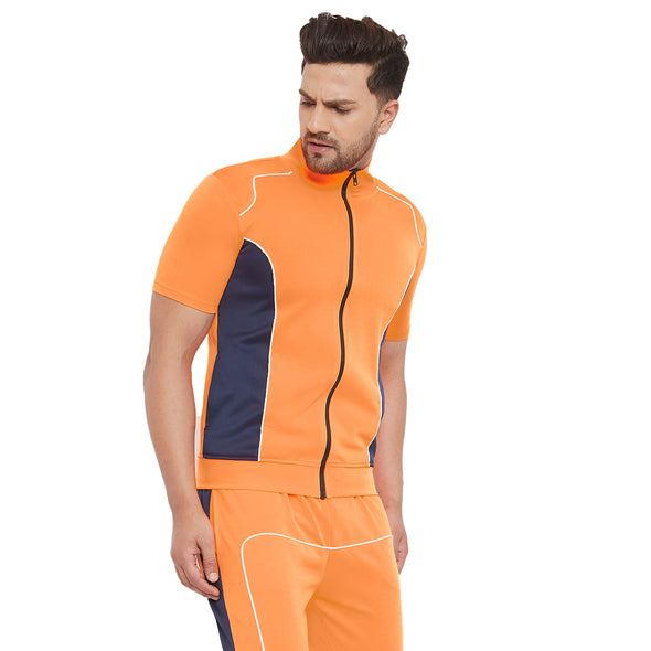 Neon Orange Scuba Piping Jacket