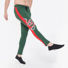 Forest Green Snake Patched Sweatpants Joggers - Fugazee