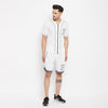 White Mesh BaseBall Shirt & Shorts Combo Suit