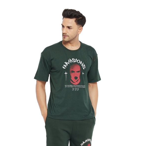 Mose Green Invasions Printed Tshirt