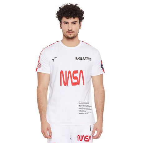White Nasa Baser Layer Tee T-Shirts - Fugazee