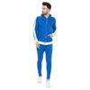 Blue Neon Reflective Taped Sweatshirt and Sweatpants Combo Jogsuit Suits - Fugazee